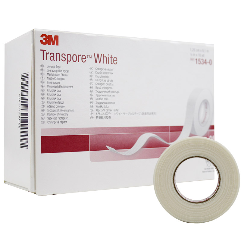3M 医用压敏胶带 1.25cm×9.1m 1534CG-0（24卷/包 10包/箱）