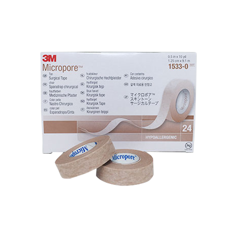 3M 医用透气胶带 1.25cm×9.1m 1533-0（24卷/盒 10盒/箱）