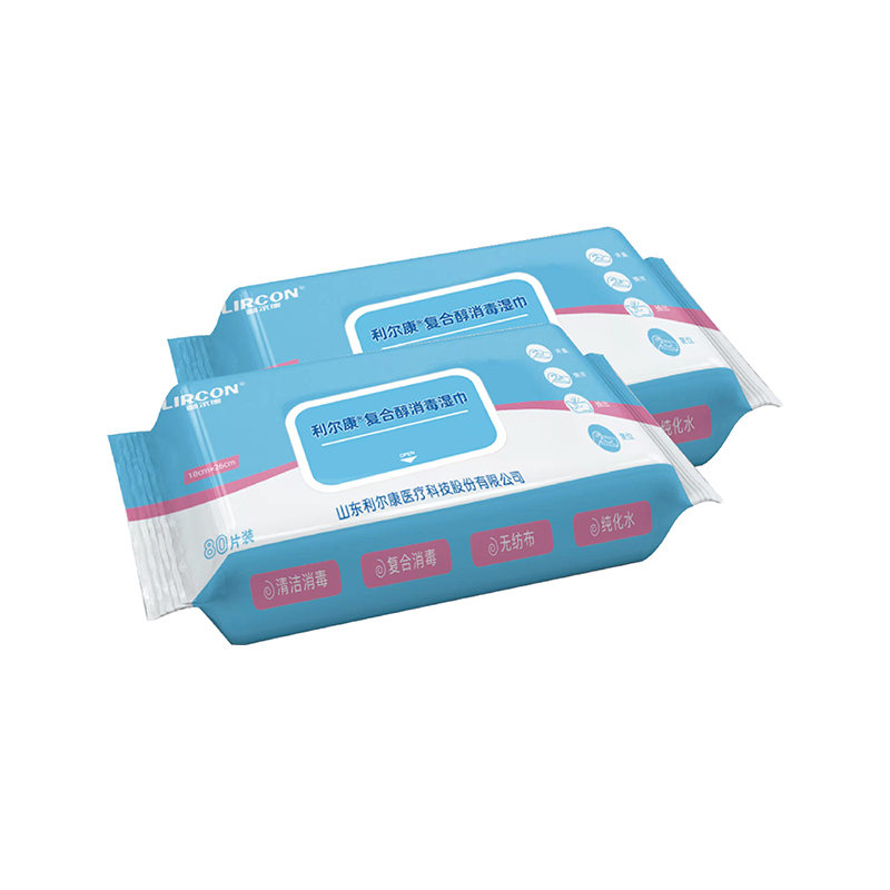 利尔康  复合醇消毒湿巾 80抽 （80抽/包 24包/箱）