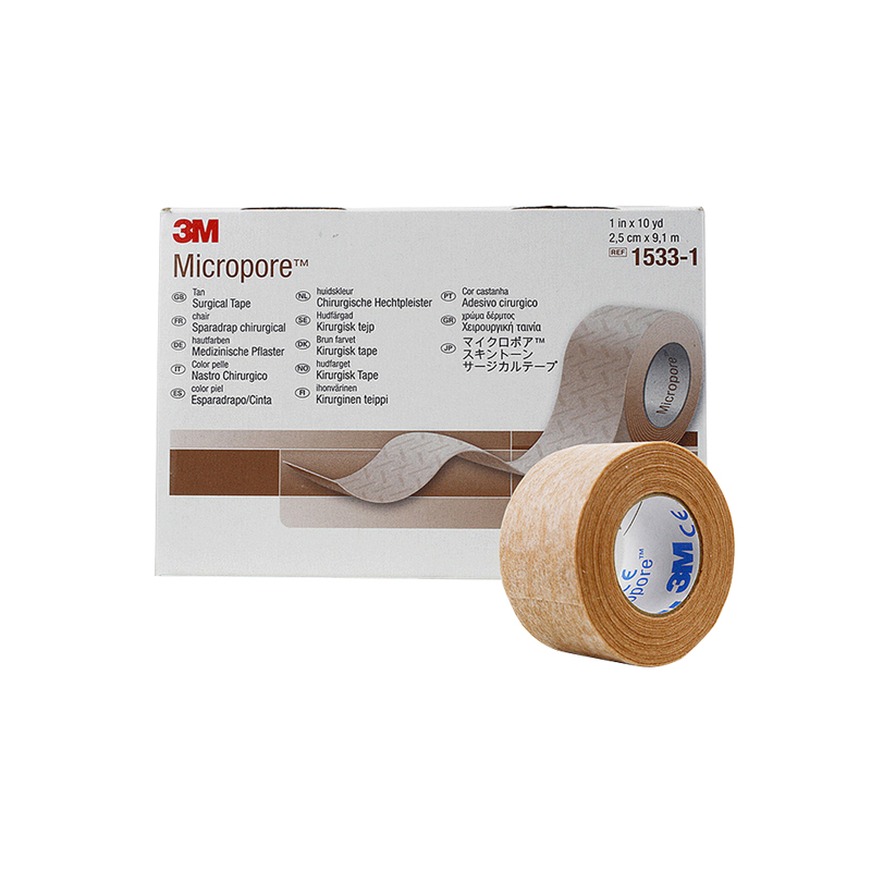3M 医用透气胶带 2.5cm×9.1m 1533-1 （12卷/盒 10盒/箱）