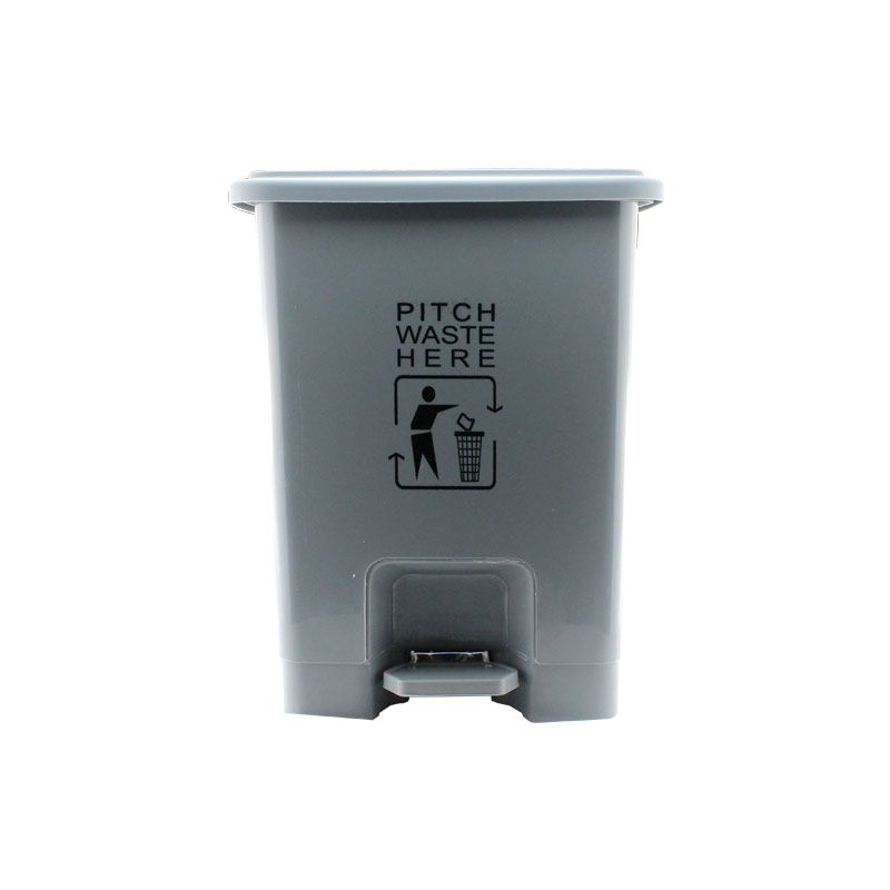 利鑫源(LIXINYUAN) 普通垃圾桶 20L 脚踏型 灰色 个装 (1个)