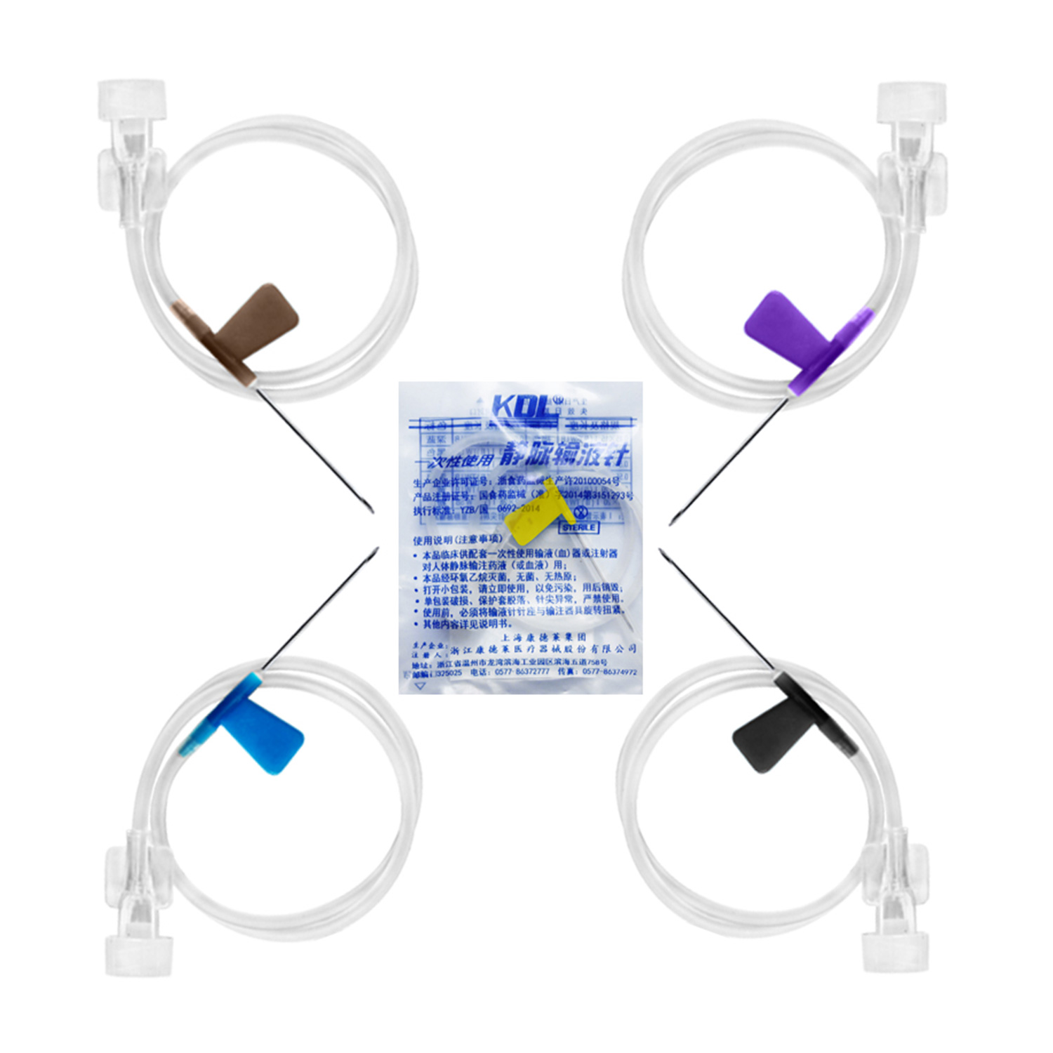 康德莱KDL 一次性使用静脉输液针 0.6mm (100支/盒 40盒/件)